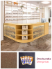 Retail Bundle: Maple Astro LED Shop Counter, 40 Sand Heavy Duty Carpet Tiles (10m²), & 5 Counterfeit Money Detector Pens