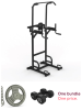 Body Revolution Parallettes, 20kg Cast Iron Weight Plates, & 2x5kg Neoprene Dumbbells Home Gym Bundle