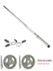 Body Revolution 1” Straight Barbell Set – 1.2m Bar with Spring Collars, 5kg & 1.25kg Cast Iron Tri-Grip Weight Plates Weight Training Bundle