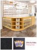 Retail Bundle: Maple Astro LED Shop Counter, 40 Charcoal Black Heavy Duty Carpet Tiles (10m²), & 5 Counterfeit Money Detector Pens